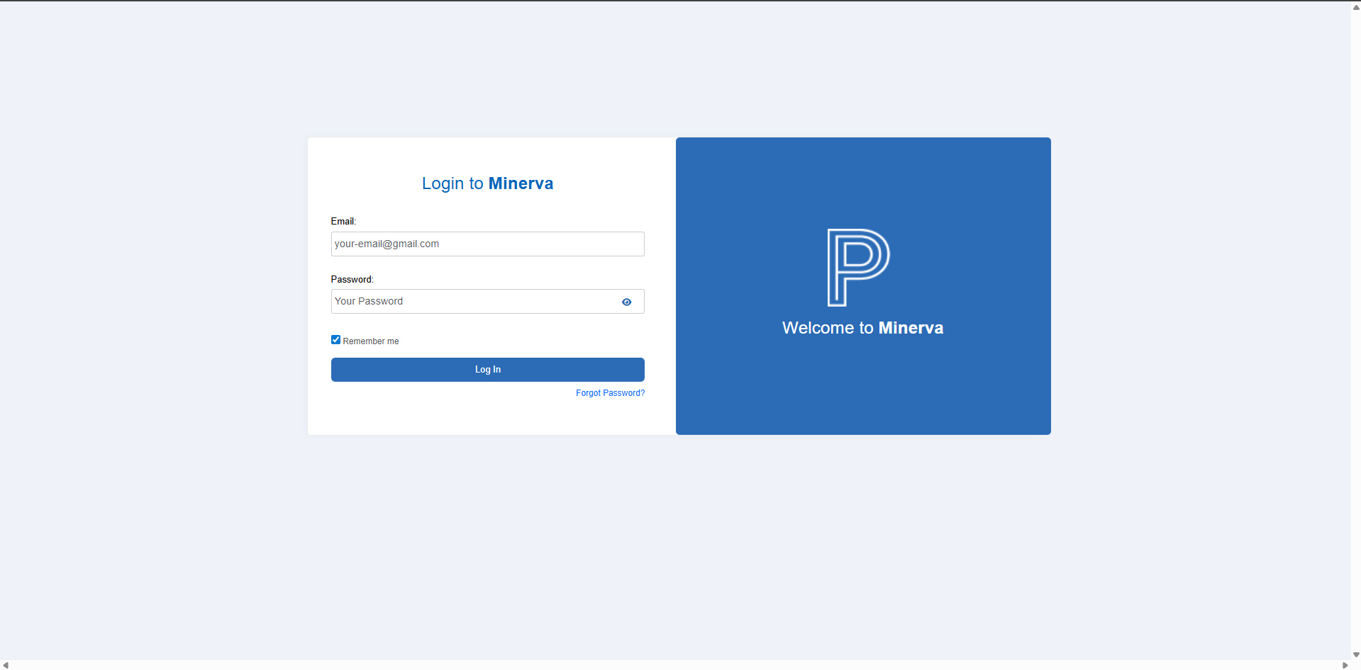 Application Login Page