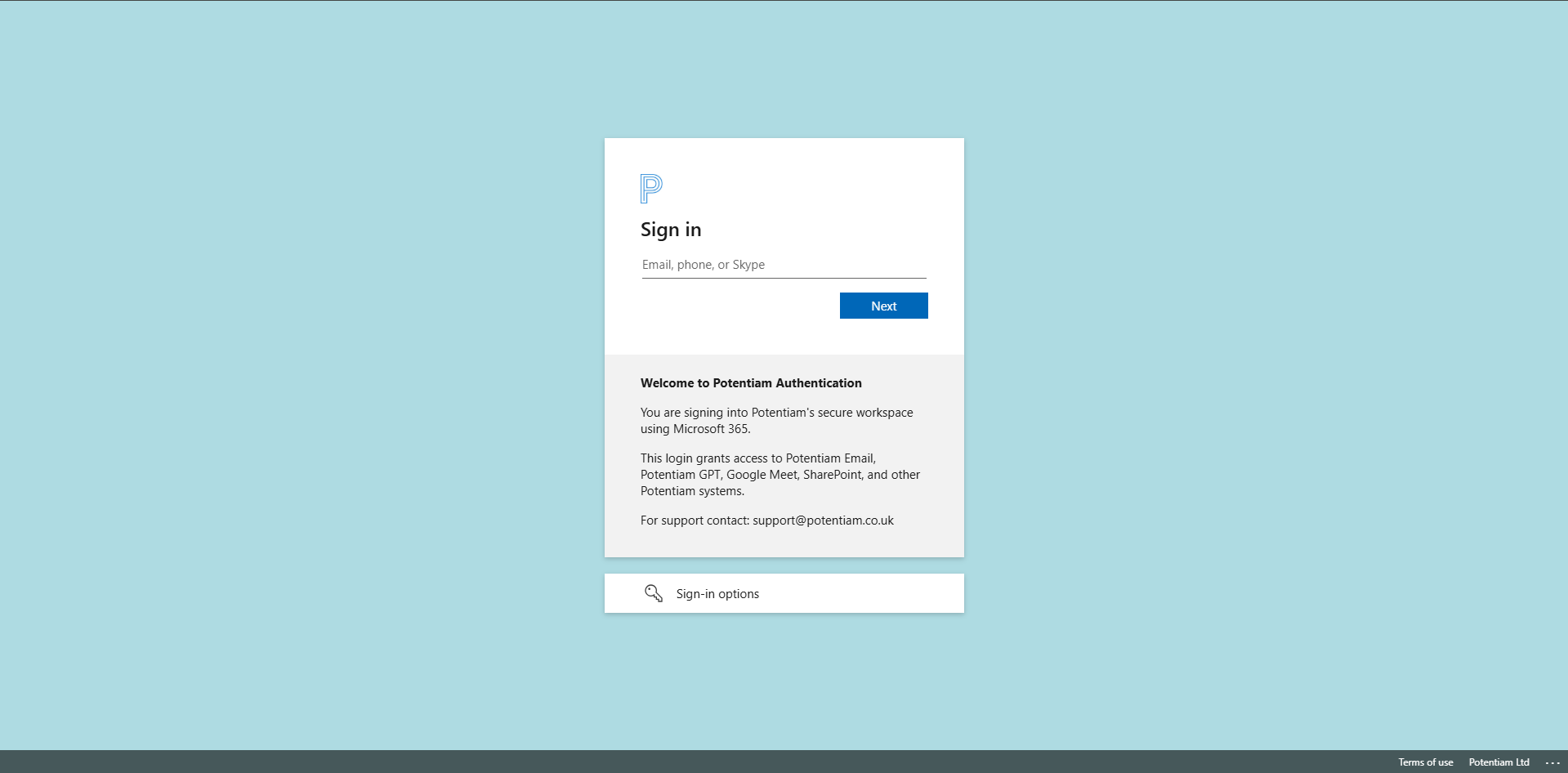 Microsoft SSO Sign-in